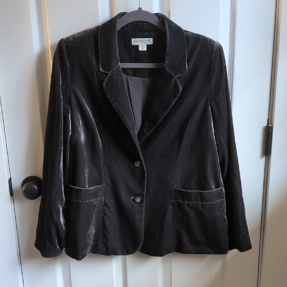 Coldwater Creek Dark Velvet Blazer
